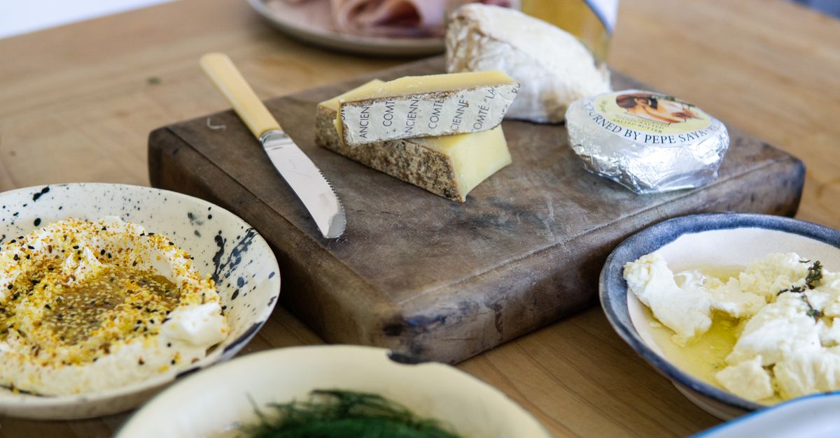 Dairy-forward dip with bread